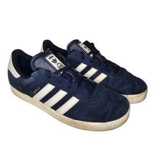 Adidas Gazelle Navy Blue Sneakers - Women's Size 7 - Suede Clean Girl